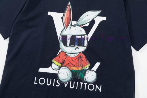 LOUIS VUITTON Louis Vuitton 23ss Rabbit Year Series Pattern Printed Gold Classic Short Sleeve T n4ckxd5o - Image 6