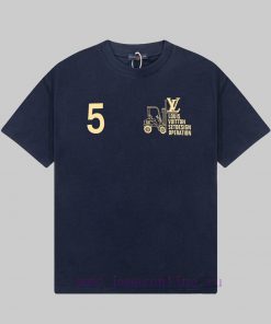 LOUIS VUITTON Fashion Show Event Limited Edition Workwear Front And Back Printed Short Sleeved u6t8yxuo