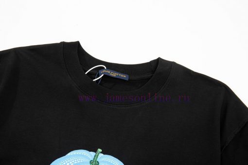 LOUIS VUITTON Color Pumpkin Printed Short Sleeved T-shirtCustomized 240g Same Cylinder Dyed Fab wp7485w2 - Image 4