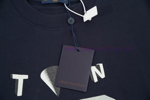LOUIS VUITTON Louis Vuitton 23ss Planet Falling Pattern Logo Printed Gold Classic Short Sleeve yxv1tuot - Image 5