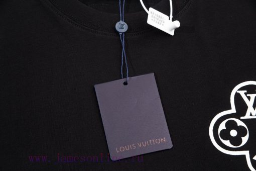 LOUIS VUITTON Louis Vuitton 23ss Front And Rear Pattern Chain Printed Short Sleeve T-shirtCusto 576ayzxw - Image 5