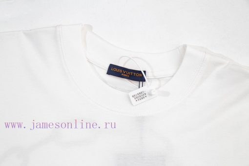 LOUIS VUITTON Louis Vuitton 23ss Front And Rear Pattern Chain Printed Short Sleeve T-shirtCusto 0t9b5snu - Image 4