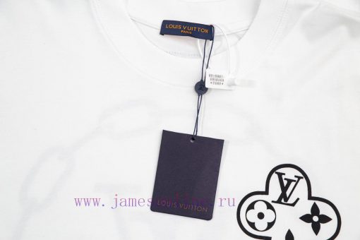 LOUIS VUITTON Louis Vuitton 23ss Front And Rear Pattern Chain Printed Short Sleeve T-shirtCusto 0t9b5snu - Image 5