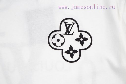 LOUIS VUITTON Louis Vuitton 23ss Front And Rear Pattern Chain Printed Short Sleeve T-shirtCusto 0t9b5snu - Image 6