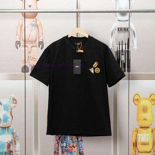 FENDI Spring/Summer New Embroidered Casual Short Sleeves Detail Original Mold Opening Synchroni rbet0ee5 - Image 3