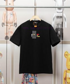 FENDI Spring/Summer New Embroidered Casual Short Sleeves Detail Original Mold Opening Synchroni bj6tfjbh