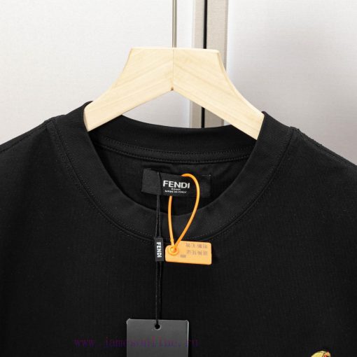 FENDI Spring/Summer New Embroidered Casual Short Sleeves Detail Original Mold Opening Synchroni rbet0ee5 - Image 6