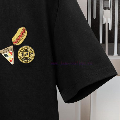 FENDI Spring/Summer New Embroidered Casual Short Sleeves Detail Original Mold Opening Synchroni rbet0ee5 - Image 10