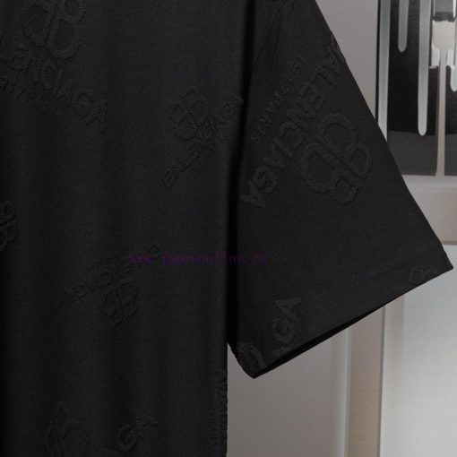 Balenciaga Balenciaga Spring And Summer Fabric Jacquard Short Sleeved T-shirt The Fabric Is Com d0tpk9ou - Image 7
