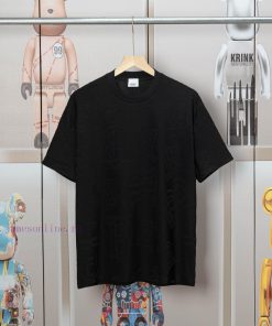 Burberry Jacquard Short Sleeve T-shirt Original Mold Opening Washing Hand Feel Restoring The Tr x482hbom