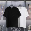 PRADA's New Embroidered Short Sleeves High Quality Double Pound Yarn 280g 32 Count Smooth Pure g9ypoy1y