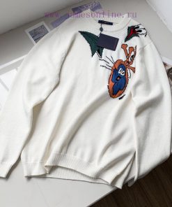 -Louis Vuitton LV Children's Paper Airplane Knitted Jacquard Round Neck Pullover Sweater Knitte gafmqr4m