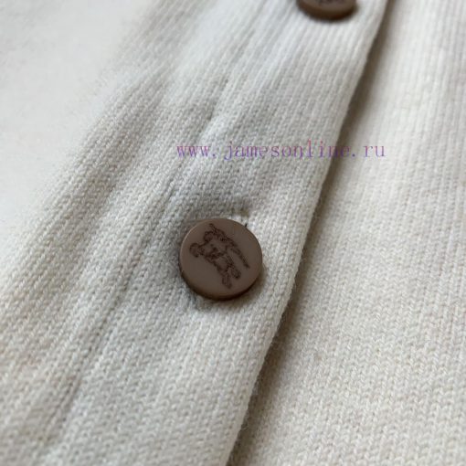 Burberry Chest Classic Warhorse Logo Embroidered Cardigan Long Sleeved Checkered Knit Sweater J 6upbodw9 - Image 8