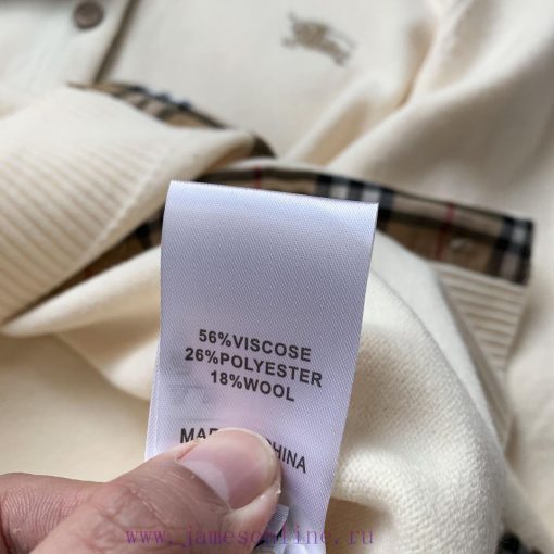 Burberry Chest Classic Warhorse Logo Embroidered Cardigan Long Sleeved Checkered Knit Sweater J 6upbodw9 - Image 11
