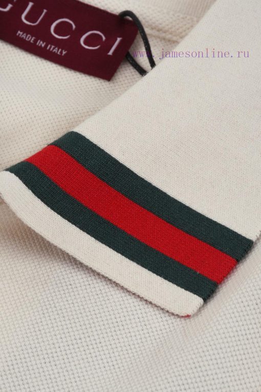 R-9547 Gucci 2025SS Collar Polo ShirtThe Collar Is Decorated With Red And Green Ribbon Contrast m2uu525g - Image 8