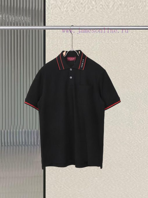 R-9546 Gucci 2025SS Collar Polo ShirtAvailable On The GUCCI Official Website The Collar And Cuf eb9nw0d5