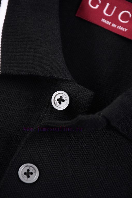 R-9545 Gucci 2025SS Collar Polo ShirtAvailable On The GUCCI Official Website Featuring A Black fxe0vi9g - Image 8