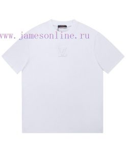 Louis Vuitton/Louis Vuitton 3D Embossed Short Sleeved ShirtExquisite Upgraded Logo Logo Inspire u7huom4p