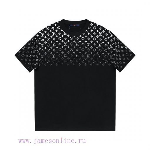 Newly Launched Louis Vuitton LV24ss New Gradient Printed Short Sleeve T-shirt~Customized Fabric 5qx5cbmo