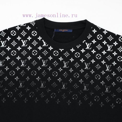 Newly Launched Louis Vuitton LV24ss New Gradient Printed Short Sleeve T-shirt~Customized Fabric 5qx5cbmo - Image 4