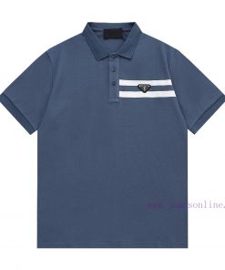 PRADA Collar Triangle Logo Polo ShirtUpgraded Inspired By Retro 80sOriginal Fabric Official Sam a7kj732r