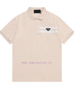 PRADA Collar Triangle Logo Polo ShirtUpgraded Inspired By Retro 80sOriginal Fabric Official Sam dpd2e9st