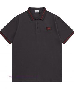 BurberryThick Adhesive Letter Polo ShirtUpgraded Inspired By Retro 80sOriginal Fabric Official 64d37zsh
