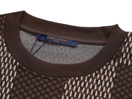 Louis Vuitton Three-dimensional Bead Checkerboard Short Sleeved ShirtExquisite Upgraded Logo Lo wcxkimq0 - Image 5