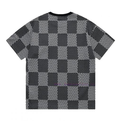 Louis Vuitton Three-dimensional Bead Checkerboard Short Sleeved ShirtExquisite Upgraded Logo Lo nhrohoiq - Image 3