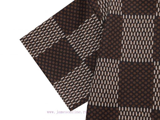 Louis Vuitton Three-dimensional Bead Checkerboard Short Sleeved ShirtExquisite Upgraded Logo Lo wcxkimq0 - Image 8