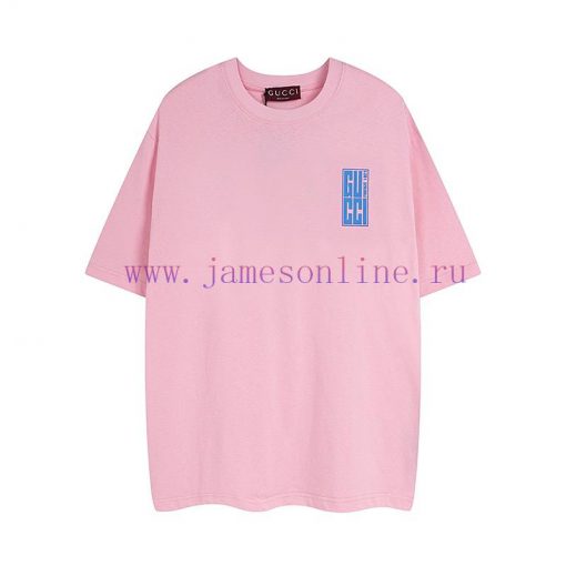 GUCCI 2024SS New Rectangular Printed Couple's Short Sleeved T-shirt In Stock All Year Round 24s xzs576bl - Image 2