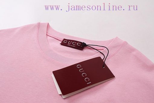GUCCI 2024SS New Rectangular Printed Couple's Short Sleeved T-shirt In Stock All Year Round 24s xzs576bl - Image 4