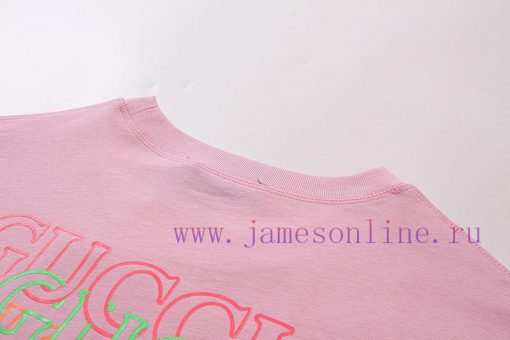 GUCCI 2024SS New Rectangular Printed Couple's Short Sleeved T-shirt In Stock All Year Round 24s xzs576bl - Image 5