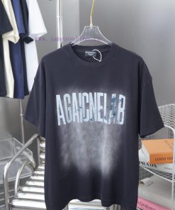 BAL * NCIAGA 25SS Early Spring New Collection Vintage Printed Short SleevesLight Luxury Fashion yujipb59