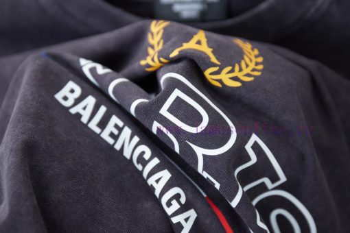 Balenciaga 25SS Early Spring New Graffiti Vintage Wheat Ear Print Short SleeveLight Luxury Fash dhtngmg9 - Image 7
