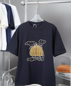 Louis Vuitton 25SS Early Spring New Pumpkin Hot Diamond Short SleeveLight Luxury Fashion Is A M lw54plh4
