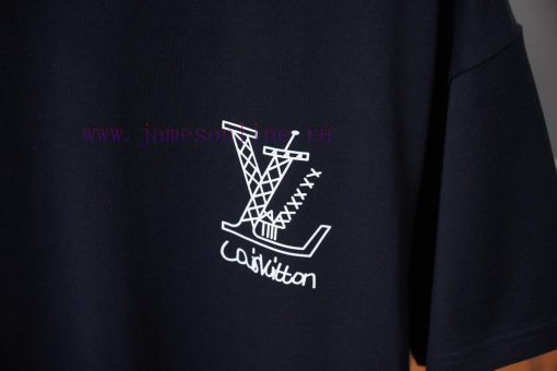 Louis Vuitton 25SS Early Spring New Color Letter Printed Short Sleeved ShirtLight Luxury Fashio y4f485iv - Image 6