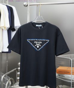 Prada 25SS Early Spring New Classic Letter Printed Short Sleeved ShirtLight Luxury Fashion Is A 6939xsdj