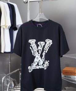 Louis Vuitton 25SS Early Spring New Logo Printed Short Sleeved ShirtLight Luxury Fashion Is A M 4xj2ajvw
