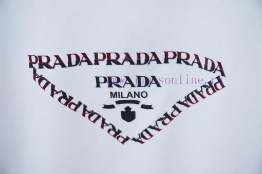Prada 25SS Early Spring New Classic Letter Printed Short Sleeved ShirtLight Luxury Fashion Is A f6dkc2dm - Image 6
