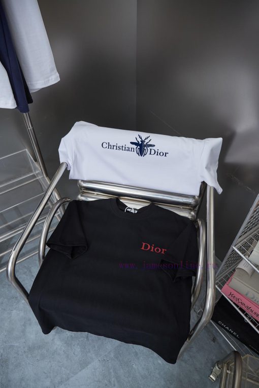 Christian Dior 25SS Early Spring New Style 3D Velcro Letter Logo Printed Short SleeveLight Luxu v5r8l84i - Image 9