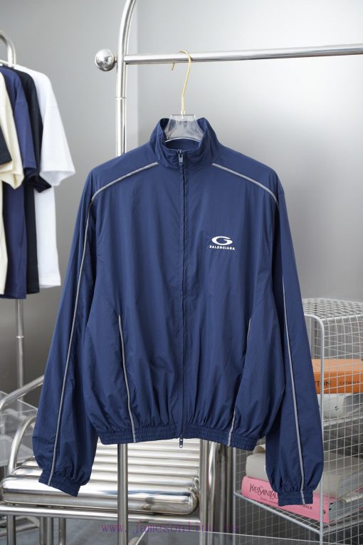 𝘽𝘼𝙇* 𝙉𝘾𝙄𝘼𝙂𝘼 25SS Navy Blue Half Ring Embroidered Reflective Strip Submachine JacketLight Luxury m31n8bgt - Image 2