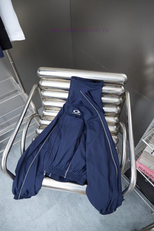 𝘽𝘼𝙇* 𝙉𝘾𝙄𝘼𝙂𝘼 25SS Navy Blue Half Ring Embroidered Reflective Strip Submachine JacketLight Luxury m31n8bgt - Image 10