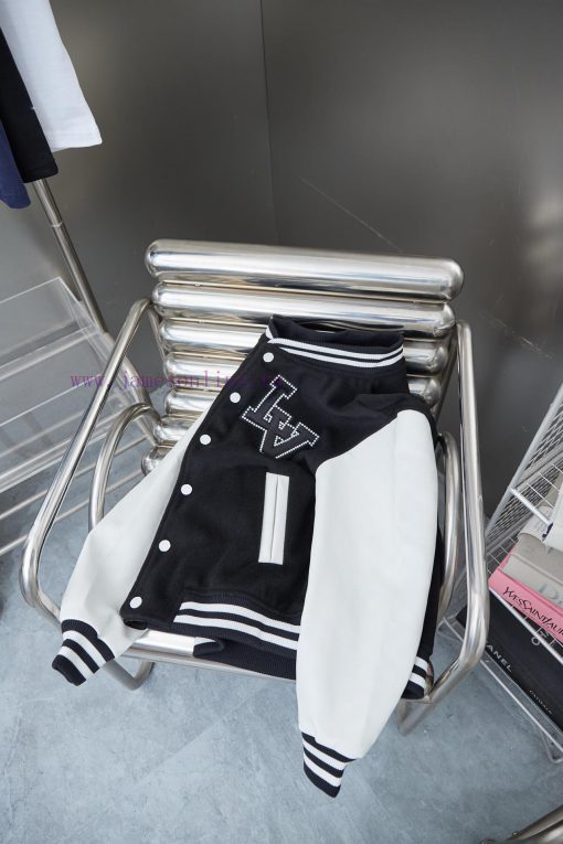 Louis Vuitton 25SS Hollow Out Hot Diamond Splicing Sleeve Baseball JacketLight Luxury Fashion I kqtyov99 - Image 10