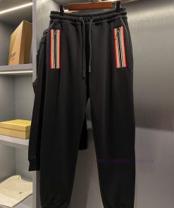 BR Burberry Decorative Stripe Sports PantsBUR Flagship Premium Goods The Treasure Of The Town S dlud9jjo
