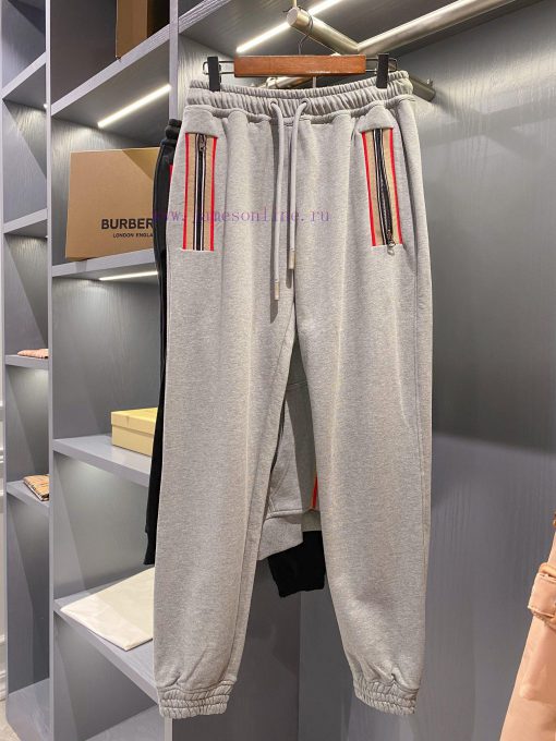 Burberry New Color Scheme ️ Decorative Striped Sports Casual Pants Long PantsBUR Flagship Premi 16gop34z