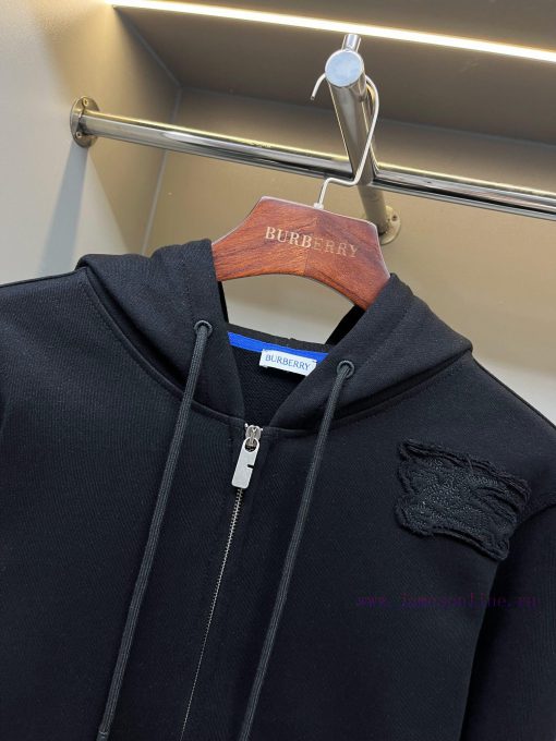 BUR Equestrian Knight Embroidered Label Cotton Hoodie Zipper CoatBUR's Flagship ChannelInstantl kyl3jo1f - Image 4