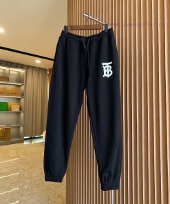 Burberry TB Exclusive Logo Pattern Cotton Loose Sport Casual PantsBUR's Flagship Product The Tr e9l3yxke
