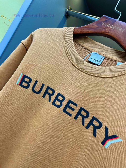 Burberry Micro Label Overlapping Printed Round Neck HoodieLate Arrivals Of Good Products And St 3wv4couf - Image 5