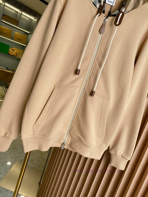 Burberry Plaid Cotton Blend Zipper Hooded Sweatshirt JacketBUR Flagship Premium Products The Tr bci2zr4a - Image 4